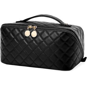 Large capacity, Black Travel makeup bag
